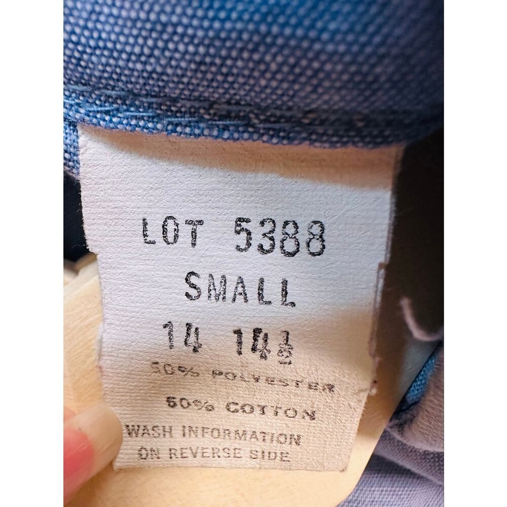 Vintage 1970’s Big Smith Chambray Western Shirt with Handcrafted Embroidery - Picture 6 of 9